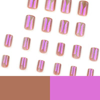 No.F291 Purple Cat's Eye Fingernails Patch 24pcs/Set