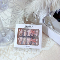 No.F301 Bow Fingernails Patch 24pcs/Set