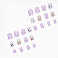 No.ET9 Sweet Bunny Fingernails Patch 24pcs/Set