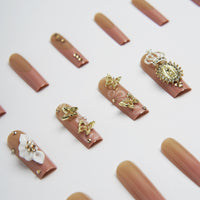No.F465 Pink Fingernails Patch 24pcs/Set