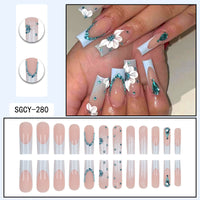 No.F509 Flower Fingernails Patch 24pcs/Set