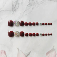 No.467 Red Flash Toenails Patch 24pcs/Set