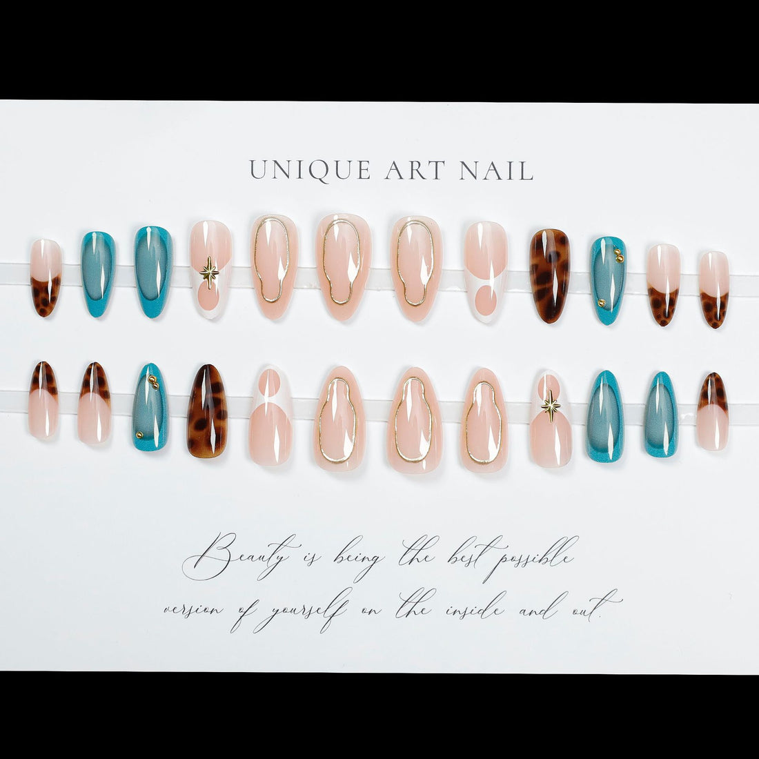 No.F232 Leopard Fingernails Patch 24pcs/Set