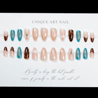 No.F232 Leopard Fingernails Patch 24pcs/Set