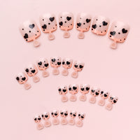 No.557 Pink Leopard Toenails Patch 24pcs/Set