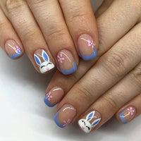 No.ET30 Simple Rabbit Fingernails Patch 24pcs/Set