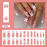 No.F355 Butterfly Ice Crystal Flower Fingernails Patch 24pcs/Set