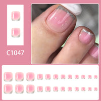 No.644 Pink Toenails Patch 24pcs/Set