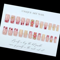 No.F492 Sweet Flower Fingernails Patch 24pcs/Set