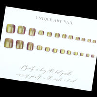No.535 Purple Grape Cat's Eye Toenails Patch 24pcs/Set