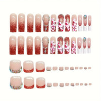 No.PSN24 Fashion Flower Hand & Toe Pair Set-48pcs