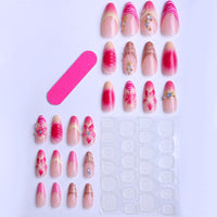 No.F500 Colorful Flowers Fingernails Patch 24pcs/Set