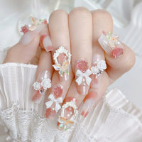No.F295 Fashion Bow Fingernails Patch 24pcs/Set