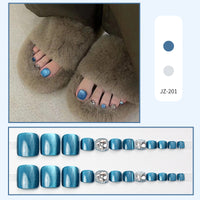 No.513 Blue Cat's Eye Toenails Patch 24pcs/Set