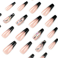 No.F333 Black Fingernails Patch 24pcs/Set