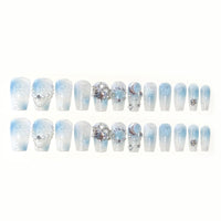 No.F304 Diamond Fingernails Patch 24pcs/Set