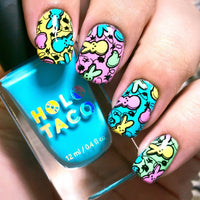 No.ET39 Cute Bunny Colorful Fingernails Patch 24pcs/Set