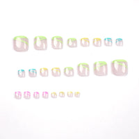No.405 Four Color Lines Toenails Patch 24pcs/Set