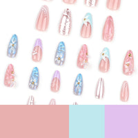 No.F505 Water Ripples Fingernails Patch 24pcs/Set