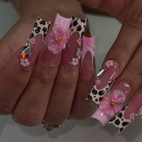 No.F497 Leopard Print Fingernails Patch 24pcs/Set