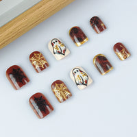 No.AW148 Halloween Gilded Fingernails Patch 24pcs/Set