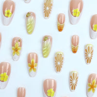 No.F482 Ripple Flowers Fingernails Patch 24pcs/Set
