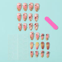 No.F474 Flower Bee Fingernails Patch 24pcs/Set