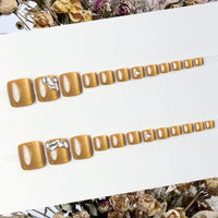 No.601 Yellow Cat's Eye Toenails Patch 24pcs/Set