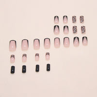 No.F450 Dark Leopard Fingernails Patch 24pcs/Set