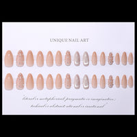 No.F71 Polka Dot Rhinestones Fingernails Patch 30pcs/Set