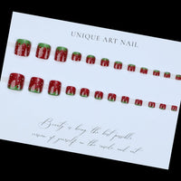 No.541 Strawberry Cat's Eye Toenails Patch 24pcs/Set