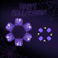 No.PSN169 Halloween Purple Spider Hand & Toe Pair Set-48pcs