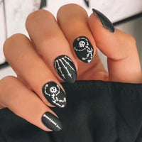 No.AW134 Halloween Skeleton Fingernails Patch 24pcs/Set