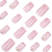 No.F284 White Flowers Fingernails Patch 24pcs/Set