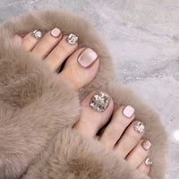 No.98 Flashing Brown Cat's eye Toenail 24pcs/Set