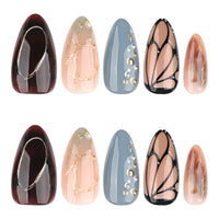 No.F576 Print Fingernails Patch 24pcs/Set