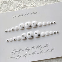 No.469 Five-Pointed Star Glitter Toenails Patch 24pcs/Set