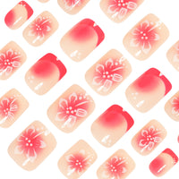 No.F381 Hollow Flowers Fingernails Patch 24pcs/Set