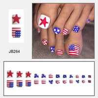 No.JFN3 4th of July Stars Toenails Patch – 24pcs
