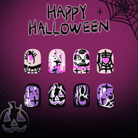 No.PSN169 Halloween Purple Spider Hand & Toe Pair Set-48pcs