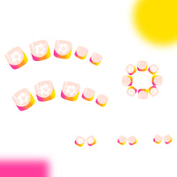 No.632 Colorful Flowers Toenails Patch 24pcs/Set
