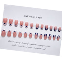 No.F233 Blue&White Fingernails Patch 24pcs/Set
