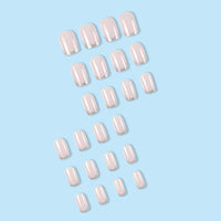 No.F4 Flashing Silver Edge Fingernails Patch 24pcs/Set