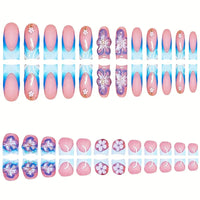 No.PSN71 3D Flowers Hand & Toe Pair Set-48pcs