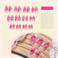 No.VN77 Valentine’s Heart Press-On Nails Set (24 Pcs)