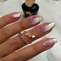 No.F568 Lcy Waves Cat's Eye Fingernails Patch 24pcs/Set