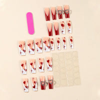 No.VN48 Love Lip Print Fingernails Patch 24pcs/Set