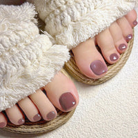 No.593 Solid Color Toenails Patch 24pcs/Set