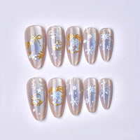 No.CM119 Christmas Cat's Eye Fingernails Patch 24pcs/Set