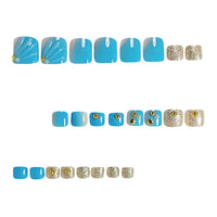 No.494 3D Blue Beach Toenails Patch 24pcs/Set